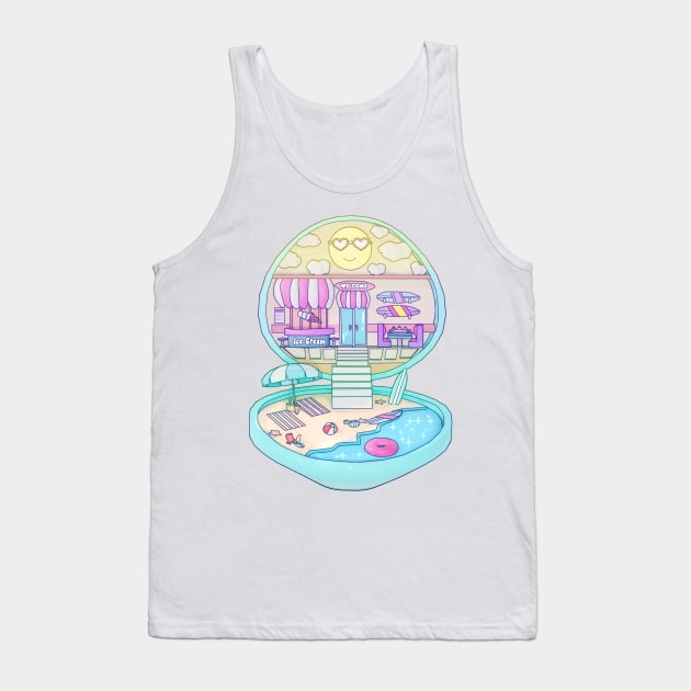 Retro Pocket Beach Diner House Tank Top by VelvepeachShop